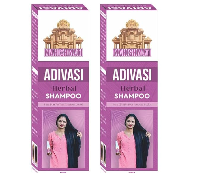 Kisra Mahishmati Adivasi Dandruff and smoothing Herbal Shampoo MADE IN INDIA for Healthy Scalp & Hair Growth 200ML | Sulphate, Paraben Free | Gentle Cleansing & Nourishment for Lush Hair | JPN8492