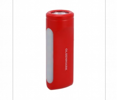 OLSENMARK | Rechargeable Emergency LED Flashlight Torch and Light Red 0.103kg | OME2808