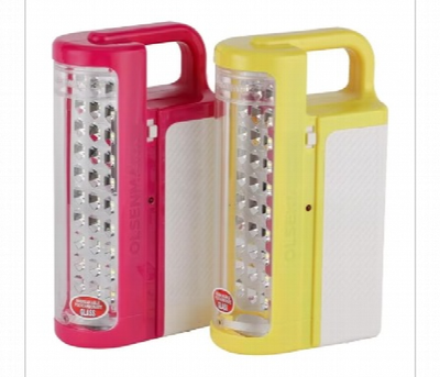 OLSENMARK | Portable Rechargeable Led Lantern Pack Of 2 30 Smd Leds And Long Working Hours Pink And Yellow |  Ome2836