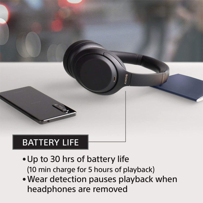 SONY | Wireless Noise Cancelling Bluetooth Headphones with Mic for Phone Calls, 30 Hours Battery Life Black | WH-1000XM4-BLACK