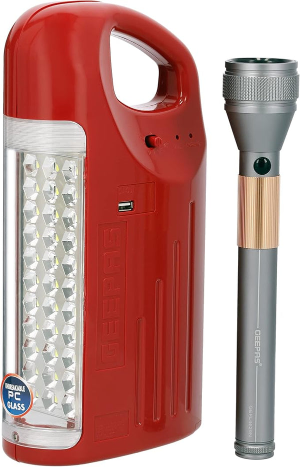GEEPAS | Rechargeable Lantern & Zoomable Flashlight | GEFL4629