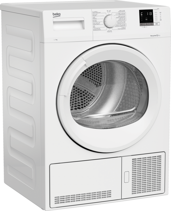 BEKO | Condensation Tumble Dryer 7Kg Digital Display White | DC7W