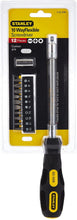 STANLEY | 10 Ways Flexi Screwdriver Set | Ph #1, Ph #2, Ph #3 Torx T15, T20 Square 1, 2 Flared 4Mm, 5Mm, 6Mm | 0-62-508