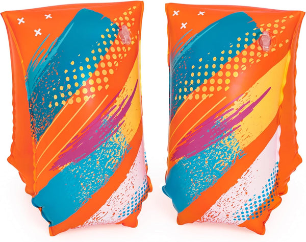 BESTWAY | Swim Safe ABC Colorify ToughLite Kids Inflatable Armband Floaties 12x6 30cmx15cm | BES115TOY01819