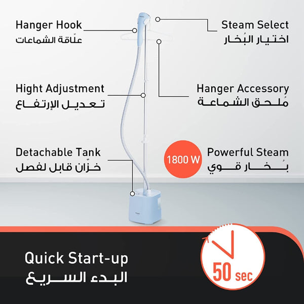 PANASONIC | Garment Steamer 1800W Blue | MI GSE 050