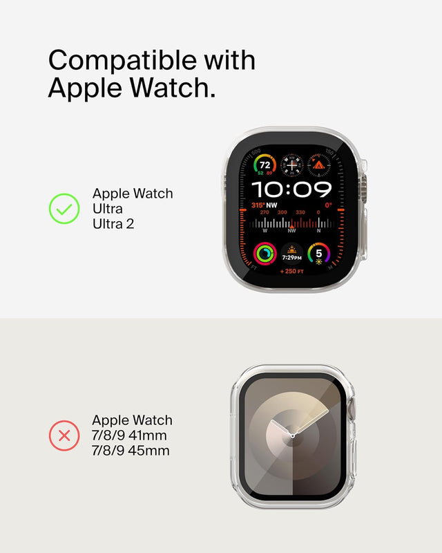 BELKIN | ScreenForce TemperedCurve 2 In 1 Screen Protector For Apple Watch Ultra And Ultra 2 | TE0214437