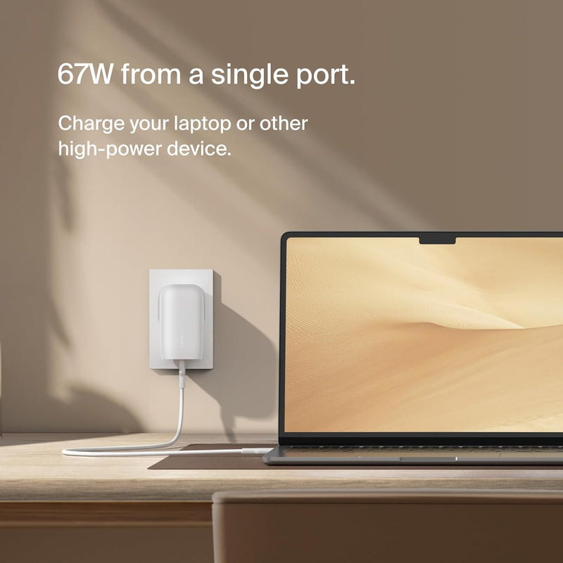 BELKIN | BoostCharge 3 Port USB C Wall Charger With PPS 67W White | TE0218280