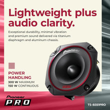 PIONEER | Car Audio Speakers, Full Range, Clear Sound Quality, Easy Installation and Enhanced Bass Response | TS-B351PRO