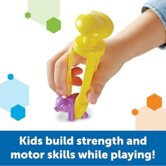 LEARNING RESOURCES UK| Tri-Grip Tongs (Set Of 6) (4+ Years) | LER2964