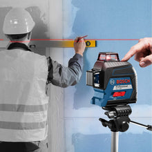BOSCH | Professional Line Laser with Self Levelling 30m Range 120m Range with receiver, IP 54 (Blue) | GLL 3-80
