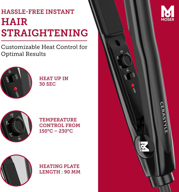 MOSER | Hair Straightener Black 40W | 4417-0150