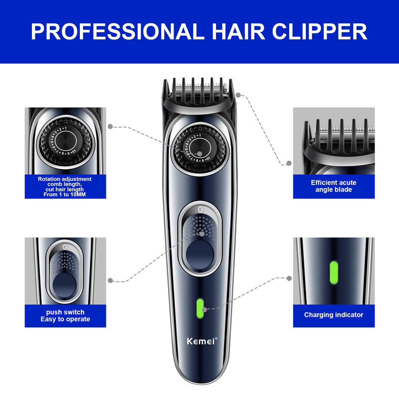 KEMEI | Adjustable Blade Cordless Clipper | KM-1256