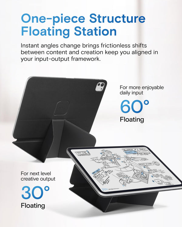 MOFT | Dynamic Folio for iPad Pro 11" 1～4gen Air4&5 10.9" Air6 11" Jet Black | MS028-1-11P23-JTBK