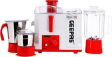 GEEPAS | 750 Watts 4 In 1 Food Processor Red And White | Gsb44077
