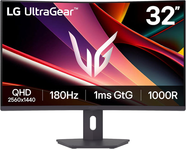 LG | 32" Ultragear QHD (2560 x 1440) Curved Gaming Monitor 180Hz 1ms AMD FreeSync HDMI | 32G600A-B