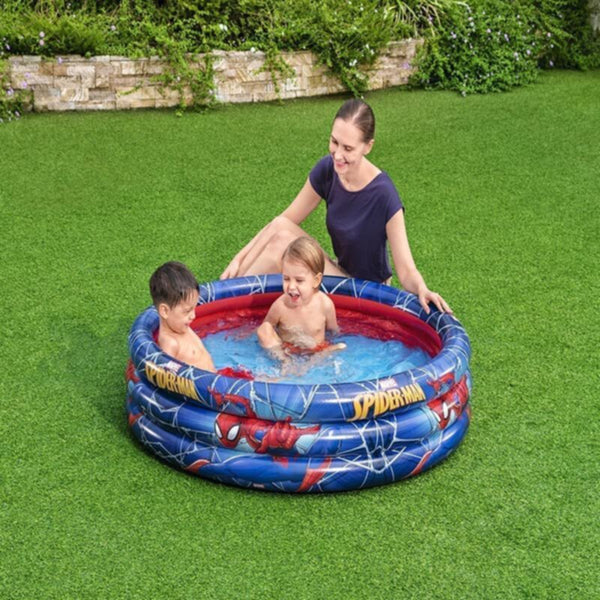 BESTWAY | Spider-Man 3-Ring Inflatable Pool 48" x H12"/1.22m x H30cm | BES115TOY00031