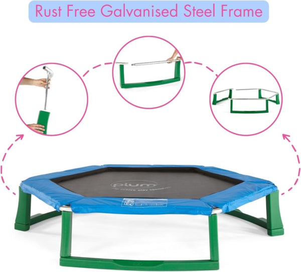 PLUM | 7ft Junior Jumper Trampoline with Enclosure Net Blue | 102402C82