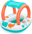 BESTWAY | Inflatable Pontoon With Canopy Plush Shaded Baby Boat 84x67cm | BES115TOY01810