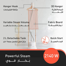 PANASONIC | Garment Steamer 2140W 2.0L Pink | NI GWE 080