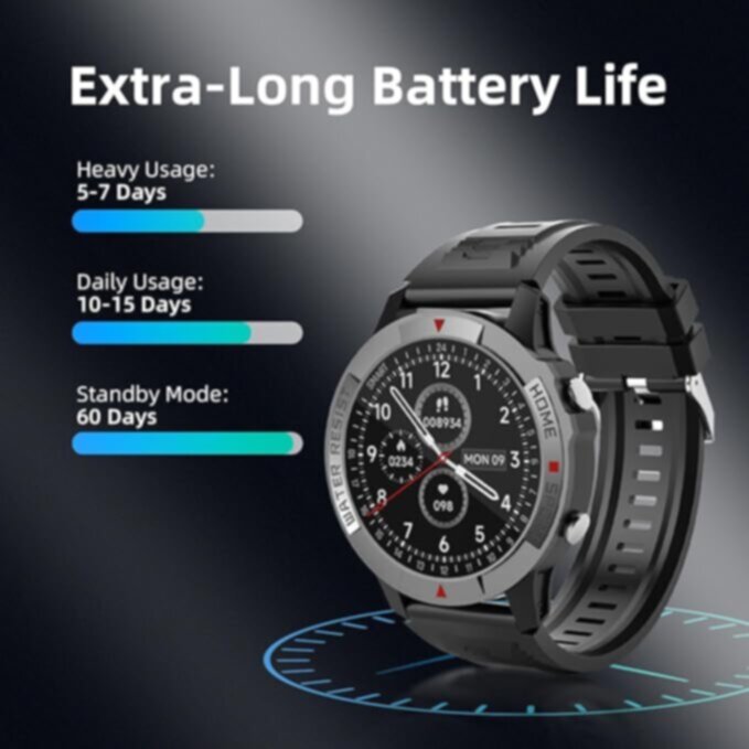 AWEI | Smart Watch - Water Resistant, Calling Smart Watch Black | H15
