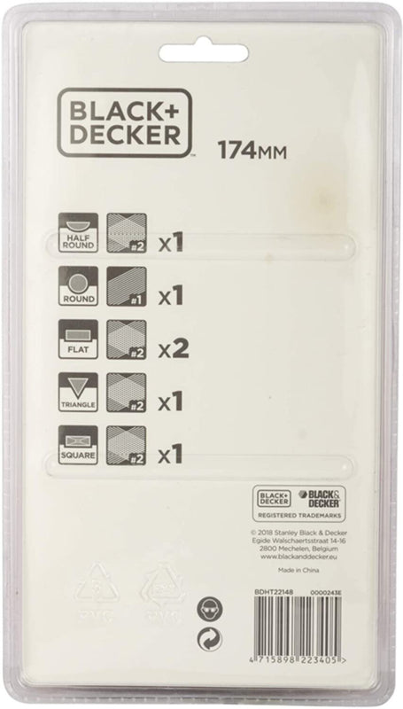 BLACK + DECKER | Needle File 6Pcs Set | BDHT22148