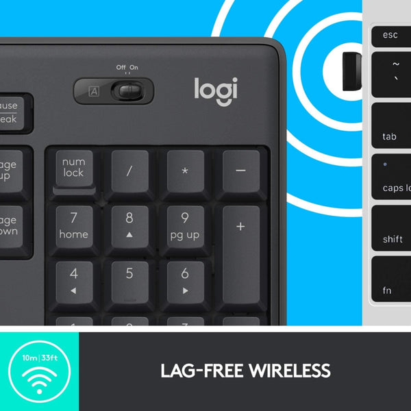 LOGITECH | Silent Wireless Keyboard Mouse Combo | MK295