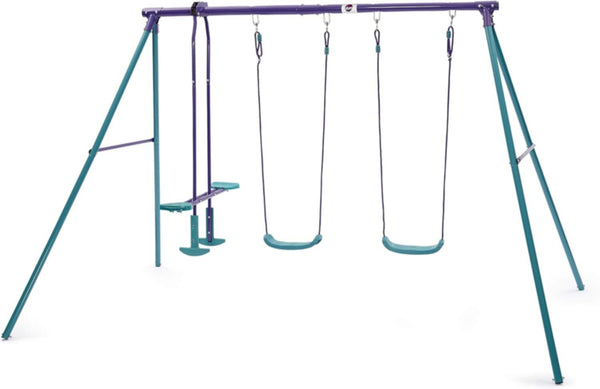 PLUM | Jupiter Double Swing & Glider Set Purple/Teal Age 3-10Yrs | 22102AB82