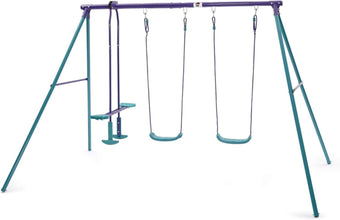 PLUM | Jupiter Double Swing & Glider Set Purple/Teal Age 3-10Yrs | 22102AB82