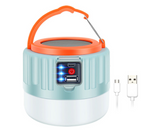 Portable Mini LED Emergency Solar Camping Light with Hook and Power Bank - Mint Green | JPI7227