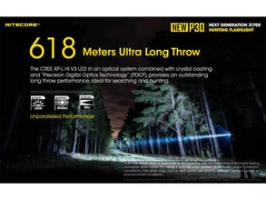 NITECORE | 1000 Lumens Compact Long-Range Hunting Flashlight USB-C Rechargeable | New P30