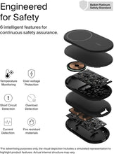 BELKIN | Fast Charge 2 In 1 Magnetic Foldable Qi2 Charger 15W Black  | TE0221623