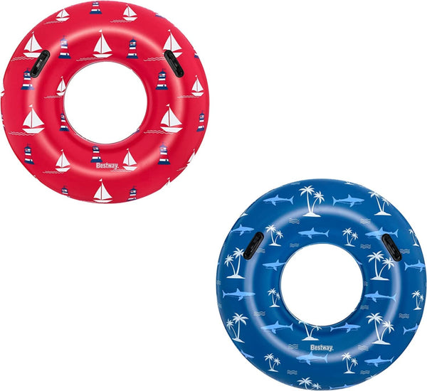 BESTWAY | Float N Fashion Nautical Swim Tube Assorted 47" / 1.19m | BES115TOY01567