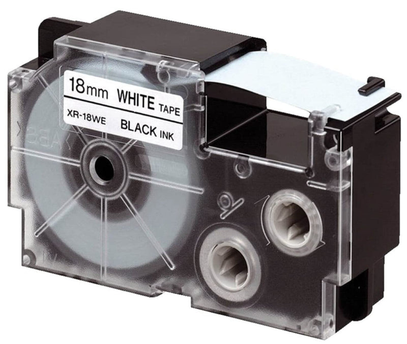 CASIO | Label Printer Tape Black and White 18mm | XR-18WE1-W-DJ1