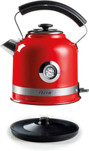 ARIETE | Moderna Cordless Electric Kettle Stainless Steel Body 1.7Ltr Red | 2854