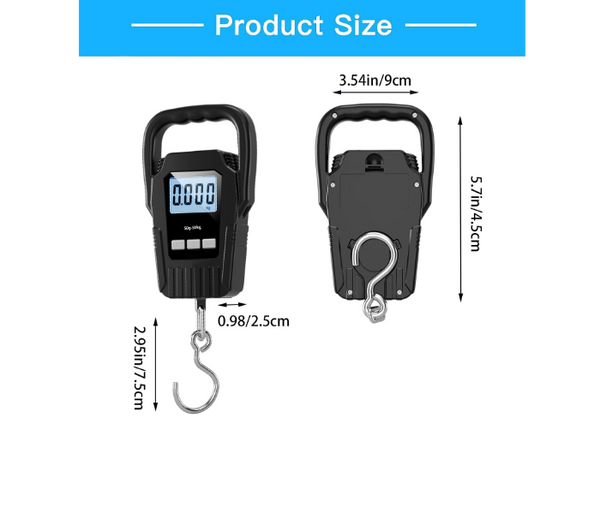 Scale110lb/50kg Luggage Scale,Upgrade Large Handle & Backlit LCD Display, Suitcase Scale with Comfortable Handle & Large Hook | JPO1910