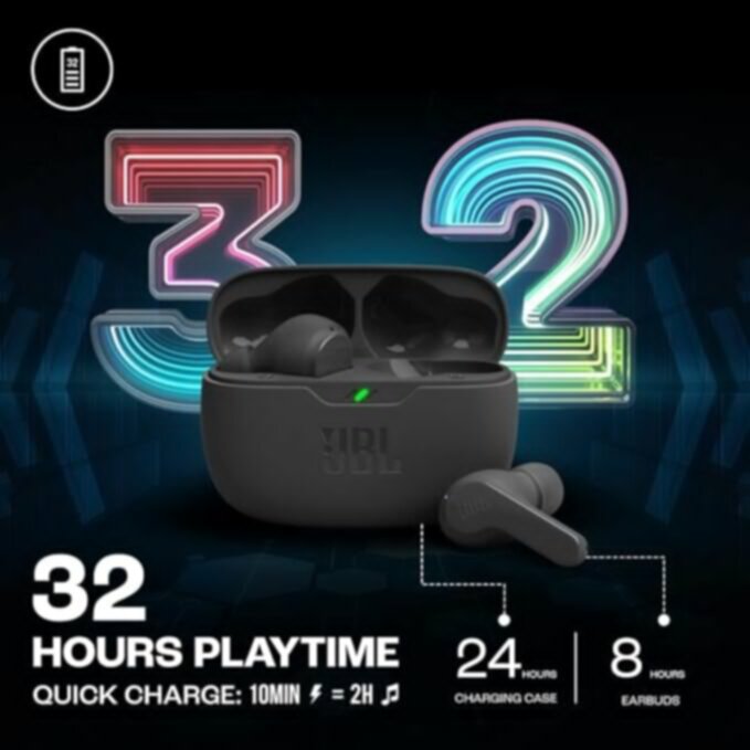JBL|  Wavebeam Black True Wireless Earbuds | 301001000000569
