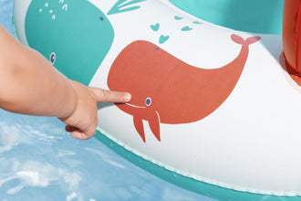 BESTWAY | Inflatable Pontoon With Canopy Plush Shaded Baby Boat 84x67cm | BES115TOY01810