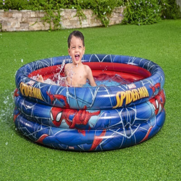 BESTWAY | Spider-Man 3-Ring Inflatable Pool 48" x H12"/1.22m x H30cm | BES115TOY00031