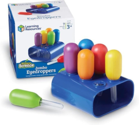 LEARNING RESOURCES UK| Primary Science Jumbo Eyedroppers With Stand (3+ Years) | LER2779
