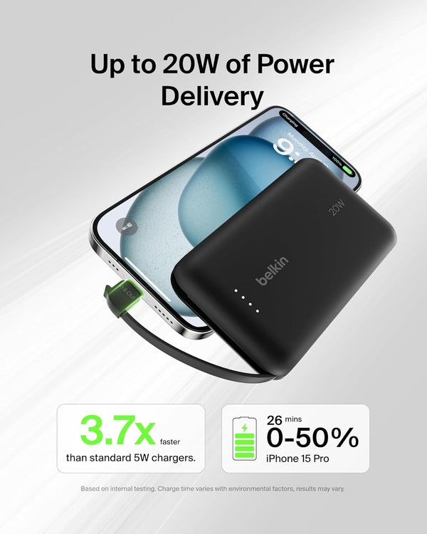 BELKIN | BoostCharge Portable Power Bank 10000mAh 20W Black | TE0227076