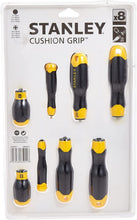 STANLEY | Screwdriver Magnetic Tip Cushion Grip 8Pcs Set | 0-65-011
