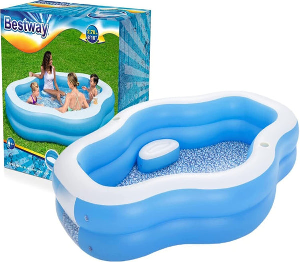 BESTWAY | Splashview Family Pool 8'10" x 6'6" x 20"/2.70m x 1.98m x 51cm | BES115TOY01410