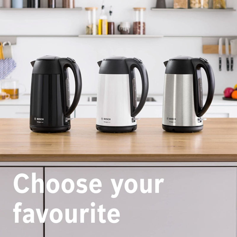 BOSCH | DesignLine 1.7Ltr Kettle Stainless Steel Black | TWK3P423GB