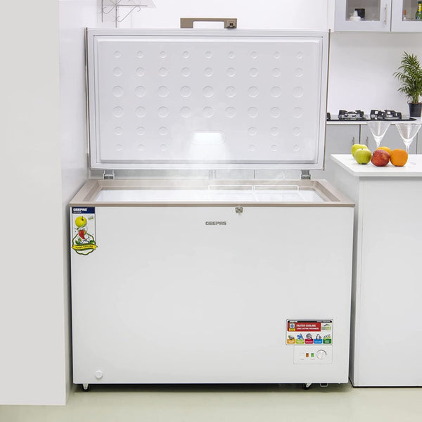 GEEPAS | Chest Freezer 410Ltr 180W White | GCF4106WAH