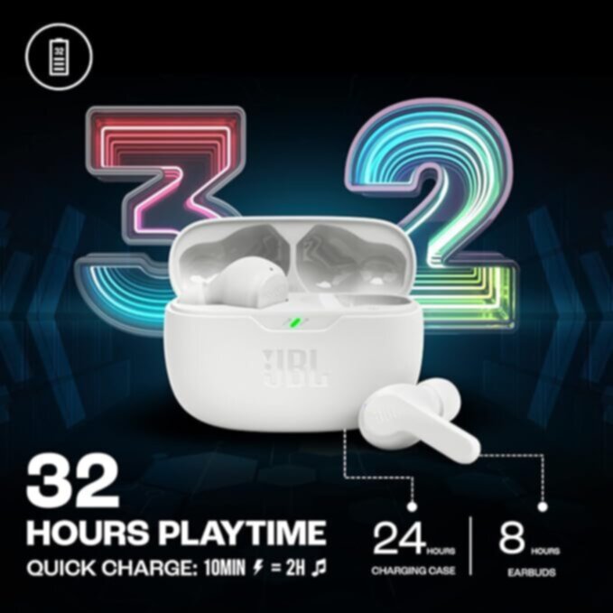 JBL|  Wavebeam White True Wireless Earbuds | 301001000000571