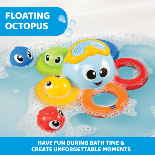 CHICCO | Gioco Bagno Billy il Polpo Bath Toy, Multi-Coloured 6-36M | 10037000000