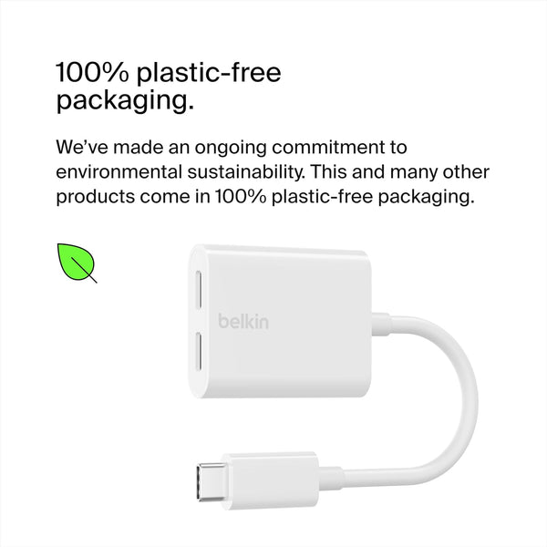 BELKIN | Type C Audio And Charge Rockstar With USB C Audio Adapter White | TE0216394