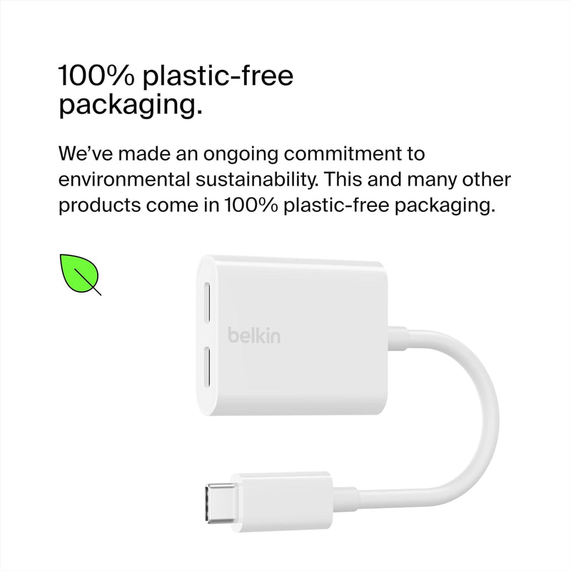 BELKIN | Type C Audio And Charge Rockstar With USB C Audio Adapter White | TE0216394