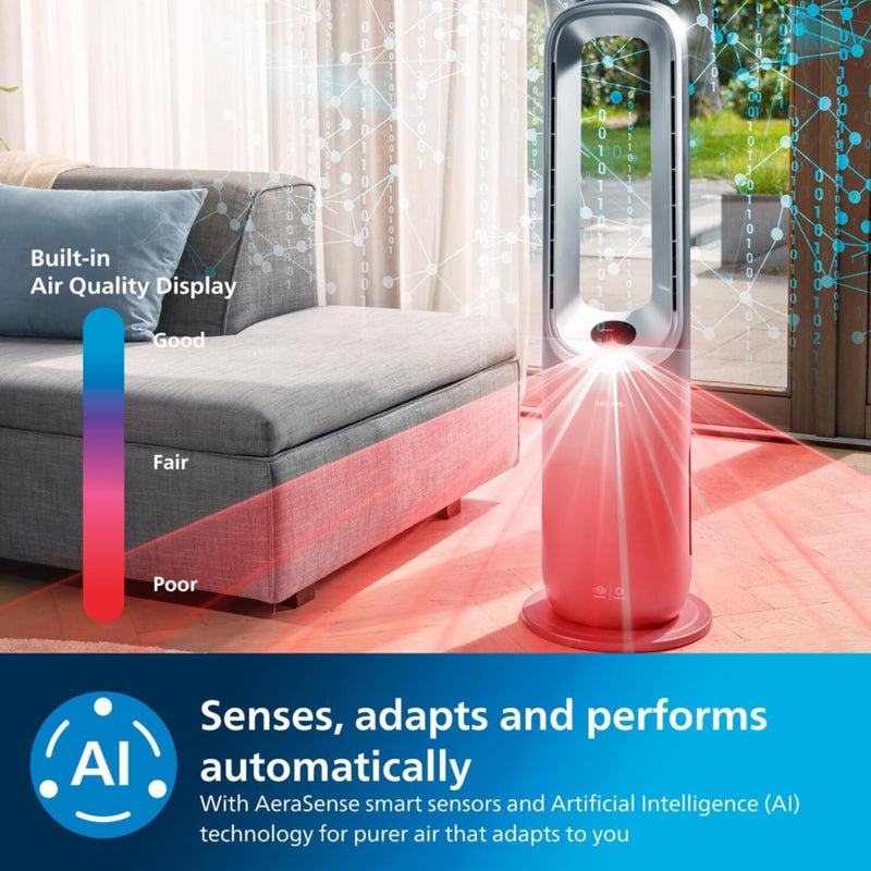 PHILIPS | Air Performer 8000 series 3-in-1 Air Purifier, Fan and Heater | AMF870/35
