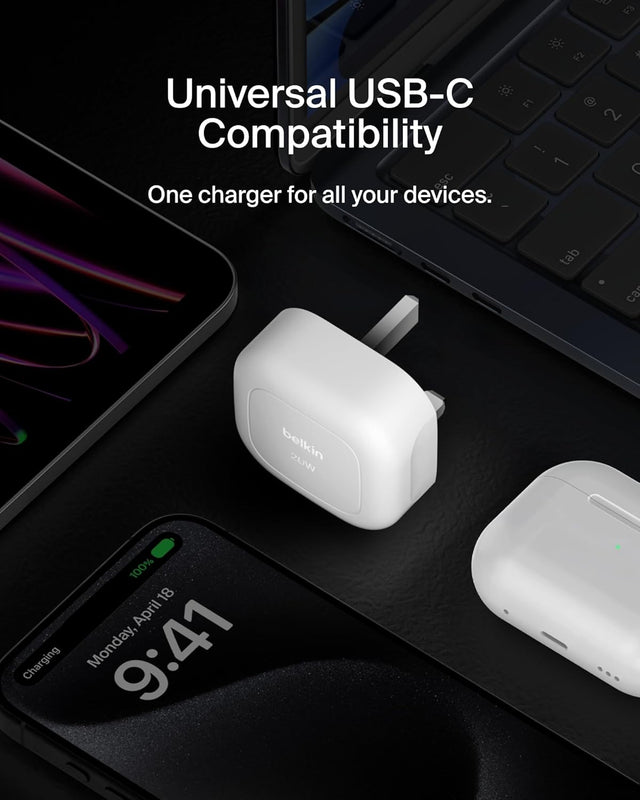BELKIN | BoostCharge USB-C Wall Charger 20W White | TE0228809
